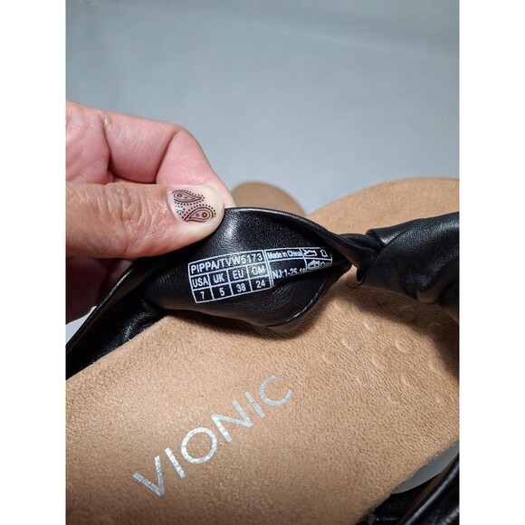 Vionic Rest Pippa Knot Strap Flip-Flops, Black, Women's 7 - Picture 7 of 7